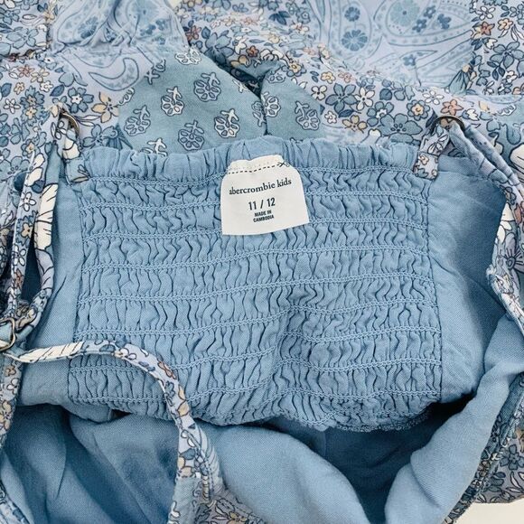 Abercrombie Kids | Floral Blue Sleeveless romper - Picture 7 of 7